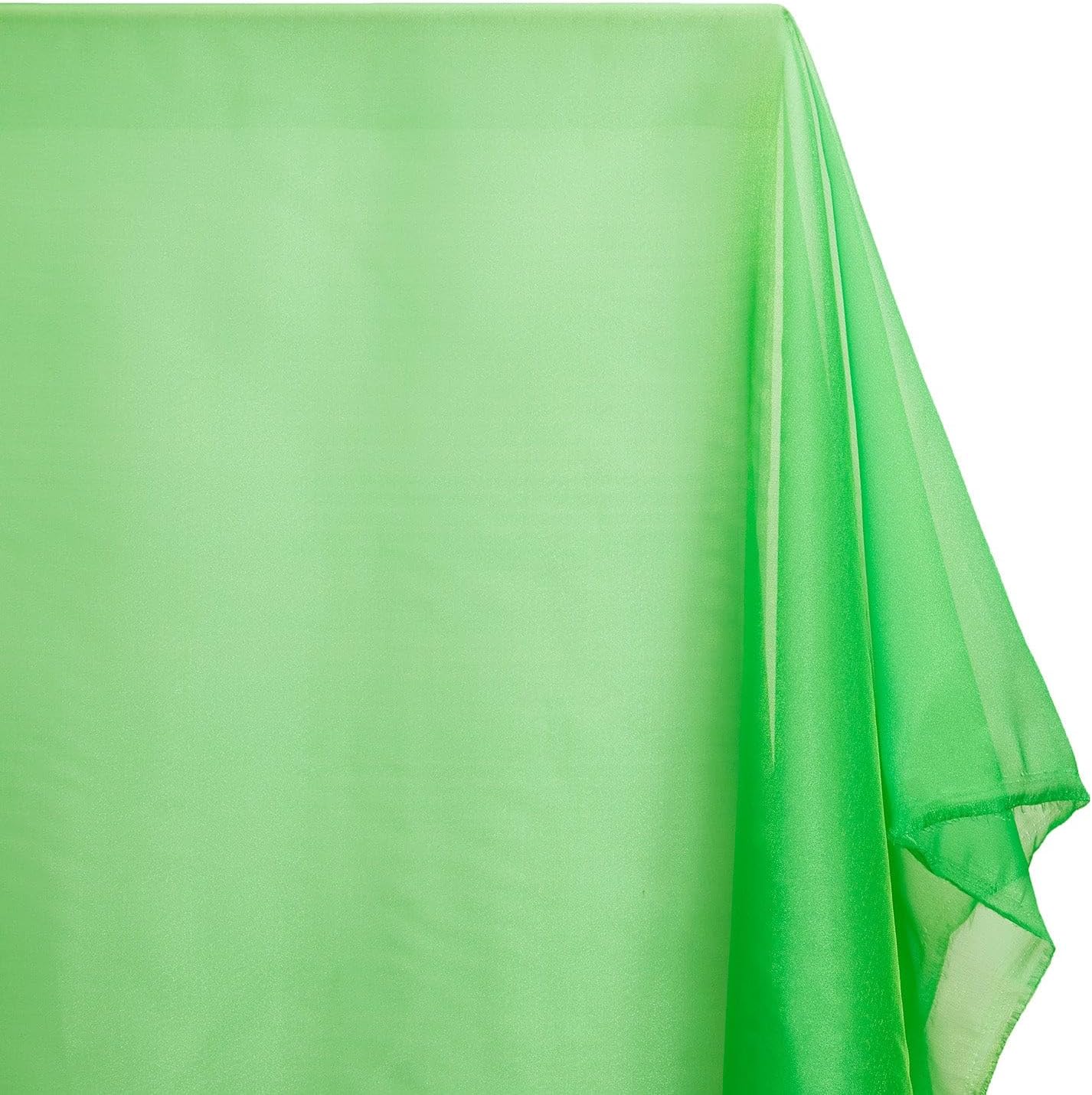 Crystal Organza (59/60 Inch) Fabric Sheer Lightweight Poly Nylon by The Yard for Costumes & Crafts - Black (5 Yards)