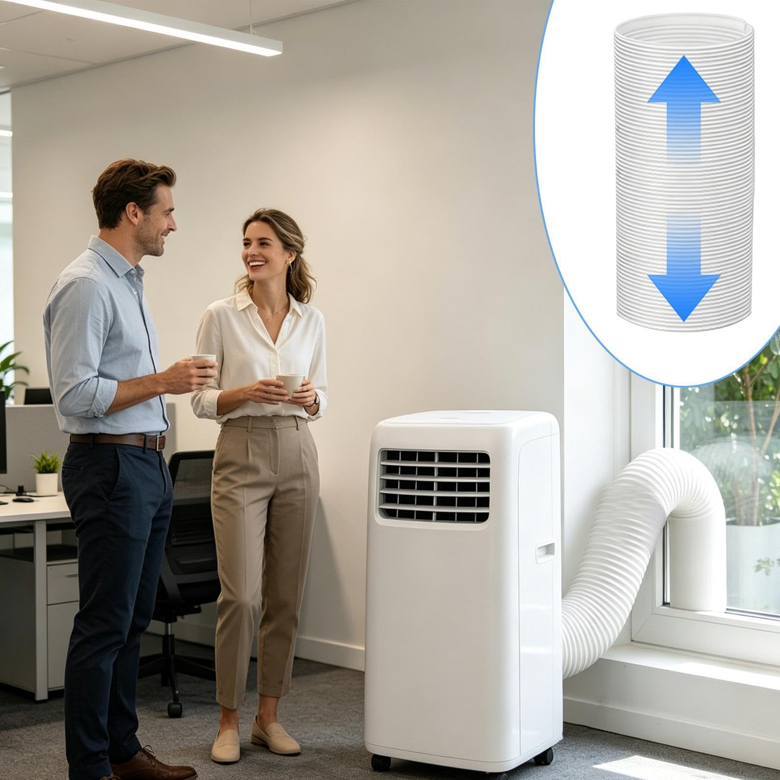 Tubo Di Scarico Per Condizionatore Portatile Ispessito Telescopico | Tubo di sfiato CA mobile per officina, dormitorio, magazzino, camera da , ufficio domestico