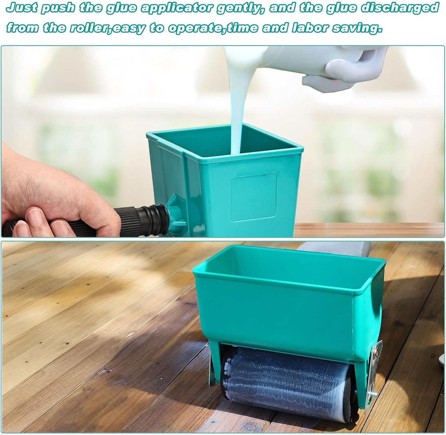 Portable Glue Applicator Roller Woodworking Glue Spreader Adjustable Glue applicator for Work Wooden DIY Coating (6 inch)