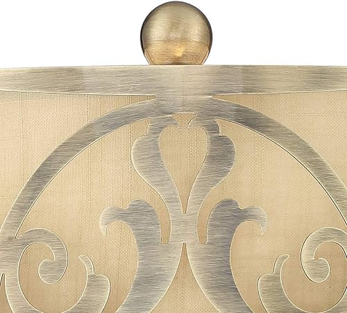 Miniatura 3 de Possini Euro Design Doris - Lámpara de mesa tradicional de 30 12 pulgadas con atenuador USB, candelabro alto de metal de latón, pantalla de doble