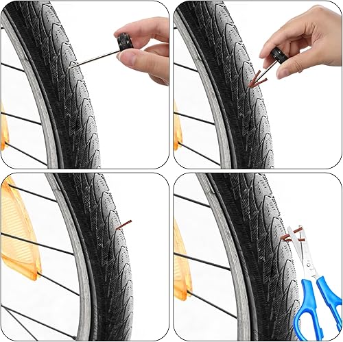 Miniatura 7 de Kits de reparación de neumáticos de bicicleta sin cámara para reparar un pinchazo o desinflado para neumáticos de bicicleta de carretera y MTB