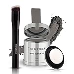 THICK FIBER Root Touch Up Powder with Brush - Covers Grey Roots, Thinning Hair & Bald Spots - Sweat & Water Resistant for Men & Women (Gray, 0.35 Ounce (Pack of 1))