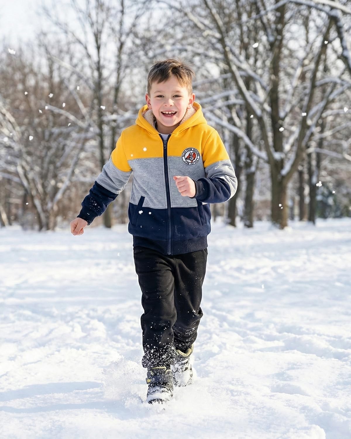 Bumeex Kids Boy's Girl's Sherpa Fleece Lined Jacket Spring Fall Winter Zip up Sweatshirt Hoodie 2-14Y(Toddler/Kid) - Image 3