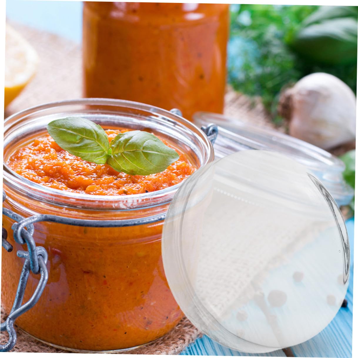4 Stück Teiliges Glas Gärgewichte für Einmachgläser Robustes Fermentationsgewicht für Kimchi Sauerkraut Pickles Einfach zu Reinigen Vielseitig für Heim Profiküchen Geeignet