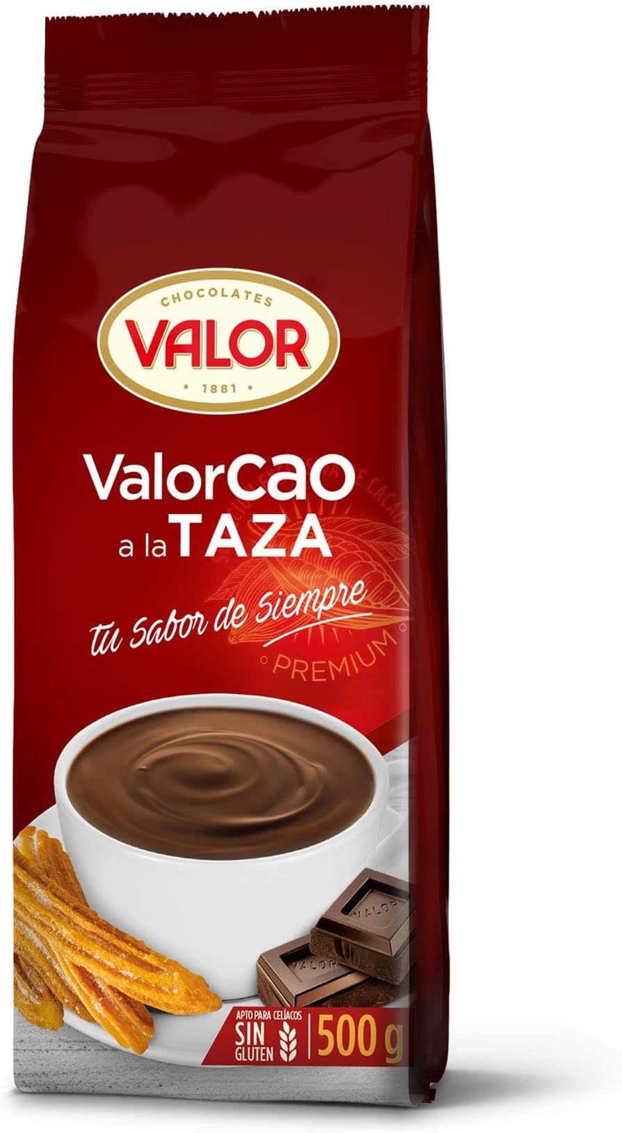 Valorcao a la taza. Cocoa Powder mix for Hot chocolate. 500g (1.1lb).