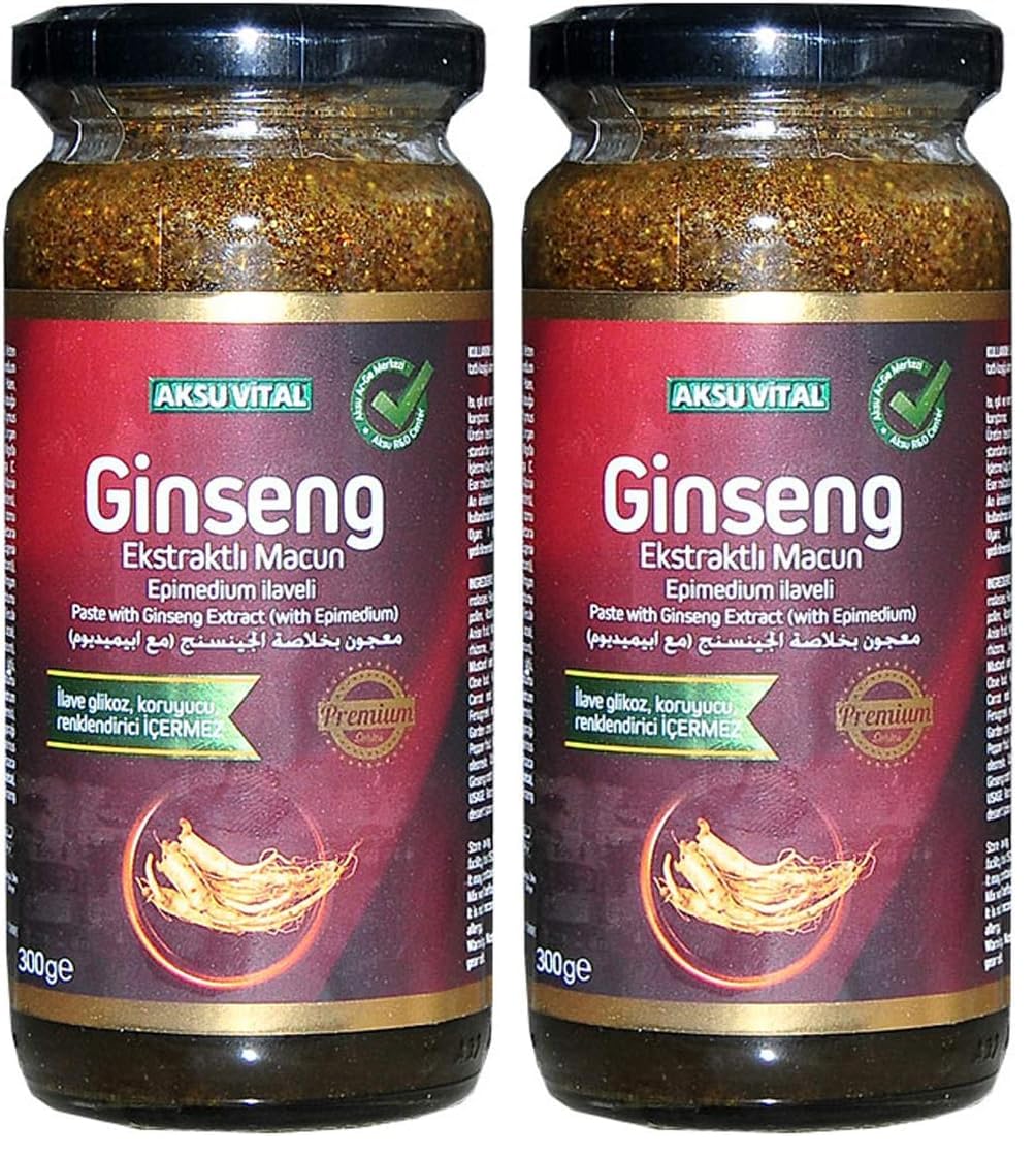 AKSU VİTAL AksuVital Ginseng Ekstraktlı Macun Epimedium İlaveli 300 gr 1 Paket (1 x 300 g) (2 paketi)
