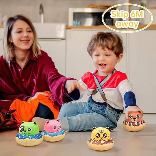 Miniatura 4 de Autos de juguete para niños pequeños de 1, 2, 3 años, autos de prensa y marcha para niños pequeños de 1 a 3 años, juguetes de dona, autos de bebé