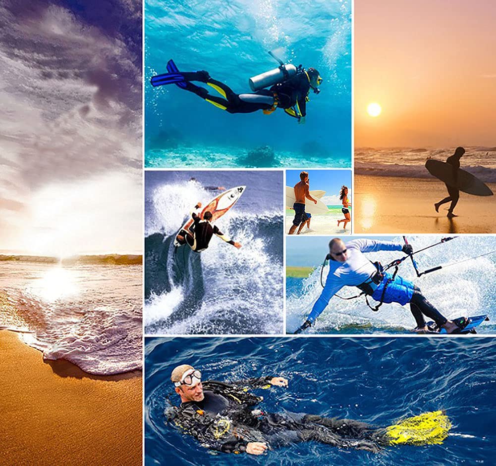 Traje de Neopreno de Buceo de Neopreno de 3 mm, Traje de Cuero Completo para Hombre, Traje de Buceo de una Pieza, Traje de Buceo para Snorkeling Kayak surfeando