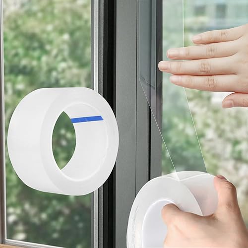 Miniatura 8 de Cinta de sellado transparente para ventanas, cinta aislante para puertas, huecos de aislamiento de corrientes de aire, nano cinta adhesiva sin