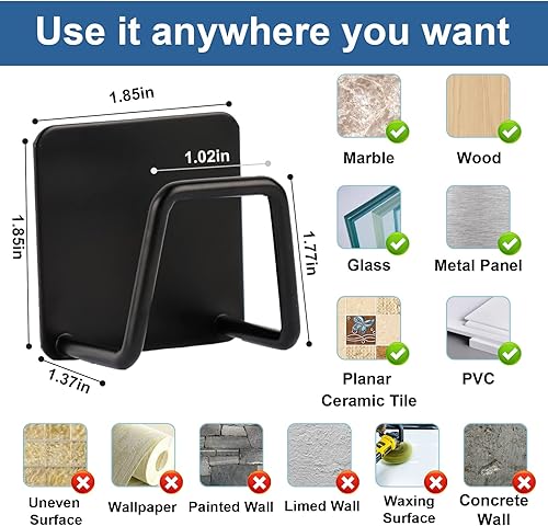 Miniatura 6 de 2 soportes de esponja para fregadero de cocina, soporte de esponja adhesivo fuerte para encimera de fregadero, soporte de organización de esponja de