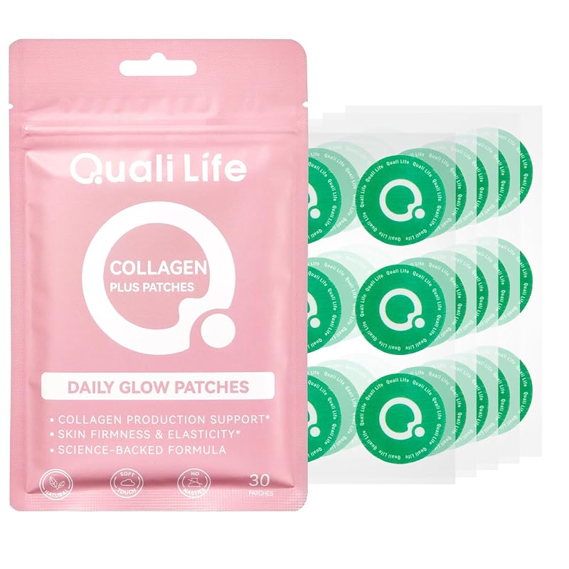 QualiLife Adesivos de colágeno para cuidados da pele, 30 adesivos
