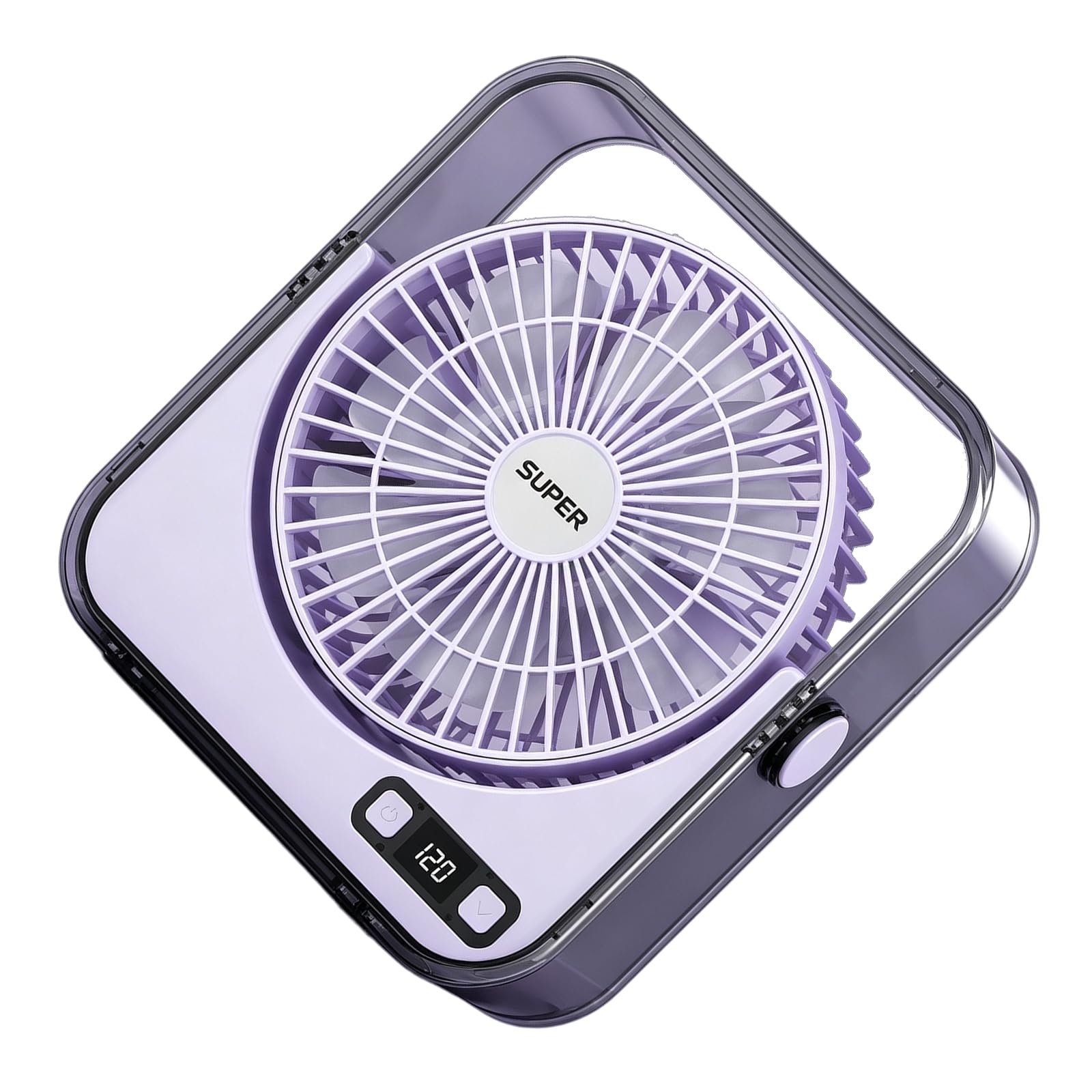 PANGBOER Handheld Miniature Fan USB Rechargeable Battery Handheld Cooling Texture Suitable for Students Workers Quiet Study