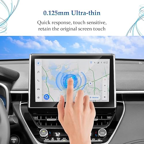 Miniatura 9 de Lámina protectora de pantalla para Toyota Corolla Sports Sedan Hatchback 2019, 2020, 2020, 2021, 2022, pantalla de navegación de 8 pulgadas, vidrio
