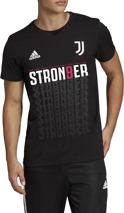 adidas Juventus STRON9ER Maglia Celebrativa 9 Scudetto 2019/20 Campione 38,  Nero : Sport e tempo libero