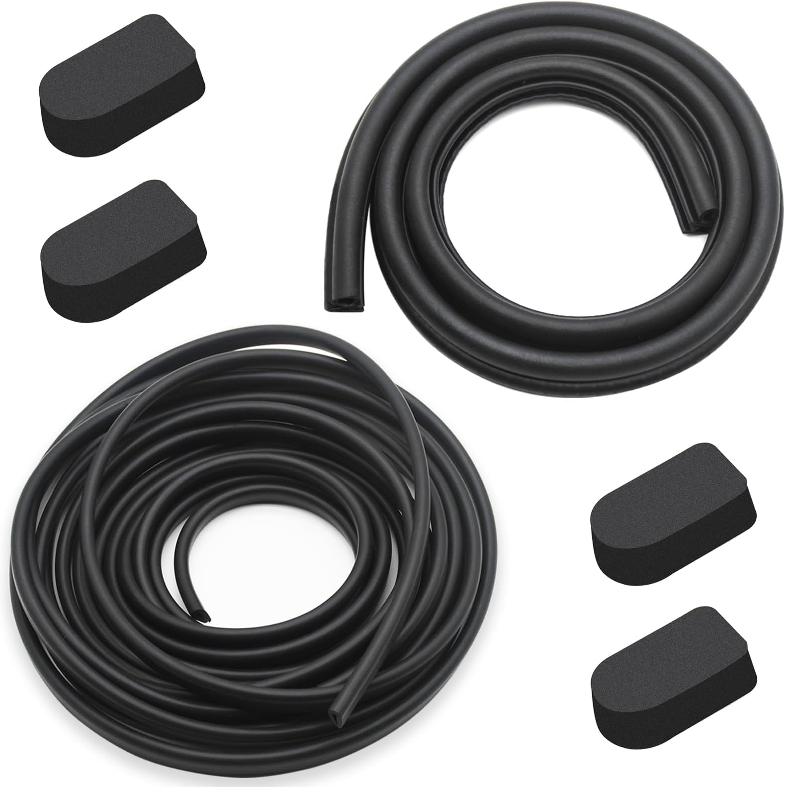 LusperiBasement Door Weather Stripping Kit Seal Strip (1 x U Shaped Gasket, 1x Bulb Trim Gasket, 4X Cap Seal Pad) - Compatible with Bilco Basement Door Weather Stripping Seal