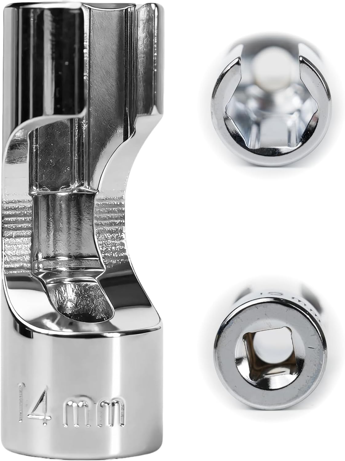 Steckschlüssel für Lambdasonde 3/8 14 mm, lambdasonden-stecknuss 3/8" 14 mm Sechskant SW14, Stecknuss schlüssel für Lambdasonde, Temperatursensoren, Thermostate, CRV Chrom-Vanadium-Stahl