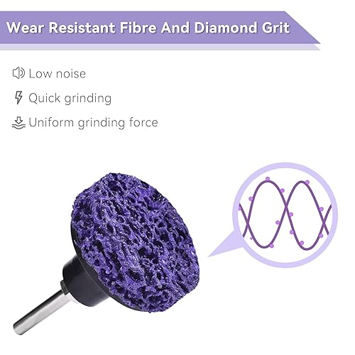 Miniatura 3 de JonPhoe Paquete de 21 discos de tira fácil de cambio rápido de 2 pulgadas para taladro, accesorios para amoladora de troqueles, ruedas de pelado de