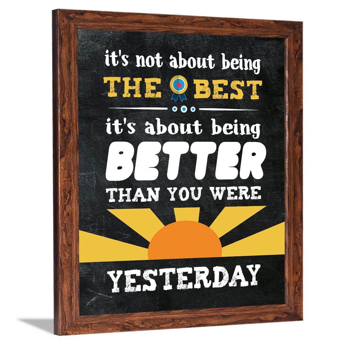 Chaka Chaundh - Motivational Quotes Frames -Poster - Excellence Quotes Frame - frames for OFFICE, STUDENT, ENTREPRENEUR - Performance Quotes wall frames - Posters with frame (13.6 X 10.6 Inches) (Better than Yesterday - Black) (B09VZD2QCW) Amazon Price History, Amazon Price Tracker