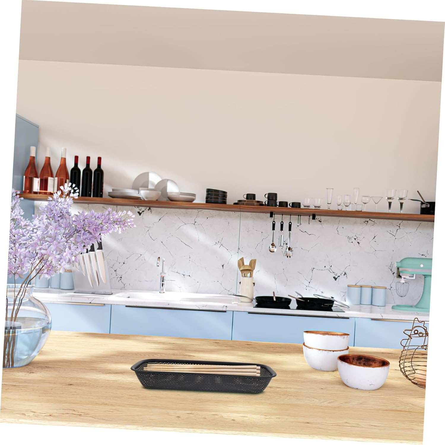 Alipis 4pcs Stainless Steel Silverware Dishwasher Basket Chopstick Holder Cutlery Rack Capacity Easy Drain Storage