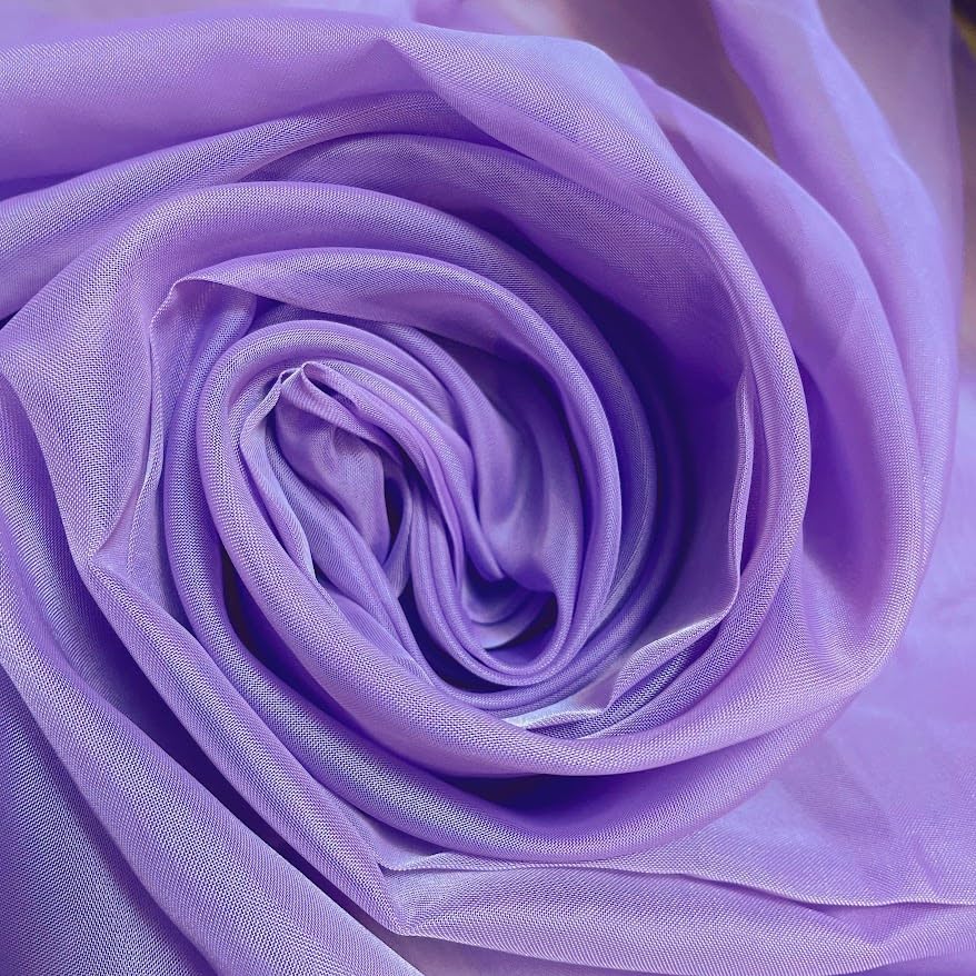Megachest Wedding Voile Fabric 58 Inches Wide DIY Material (Lavender, 10 Meters Long) โ image 1