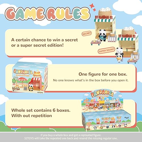 Miniatura 3 de 52TOYS Panda Roll - Figura de acción de la serie Shopping Street, juguete coleccionable, Kawaii, regalo creativo para decoración de habitación,