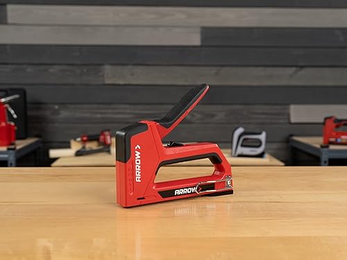 Miniatura 3 de Arrow T501 - Pistola manual de grapas y clavos 5 en 1, grapadora de alambre y clavadora de clavos para madera, tapicería, construcción, aislamiento,