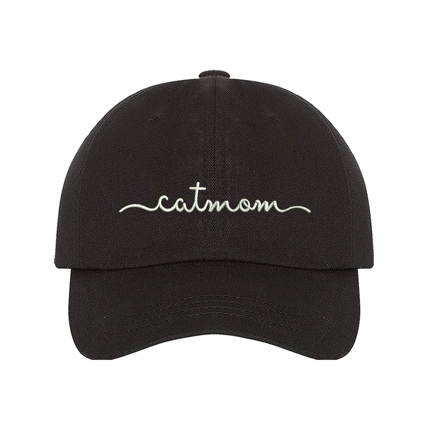 Unisex Sun Hat Cat Mom Baseball Hat - Unisex Hat - Cat Lover Gift Black