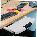 Veemoon Desk Keyboard Tray Sliding Drawer with Mouse Platform Sturdy Plastic Slide-Out Keyboard Stand