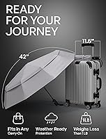 Vista 84 de REPEL Windproof Travel Umbrella - Compact & Withstands Winds up to 85MPH , Strongest Premium Auto Folding Umbrella for Rain and Sun - Durable, Light
