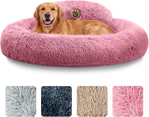Miniatura 23 de PetJett Cama Calmante para Perros Pequeños - Camas Redondas para Perros de 23'', Cama Antideslizante y Lavable para Cachorros - Cama para Mascotas