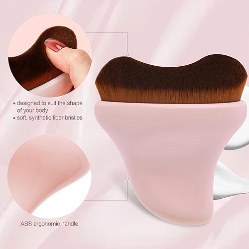 Miniatura 4 de Brocha bronceadora, brocha de maquillaje corporal, brocha Kabuki para autobronceador, adecuado para lociones bronceadoras, base, cremas,