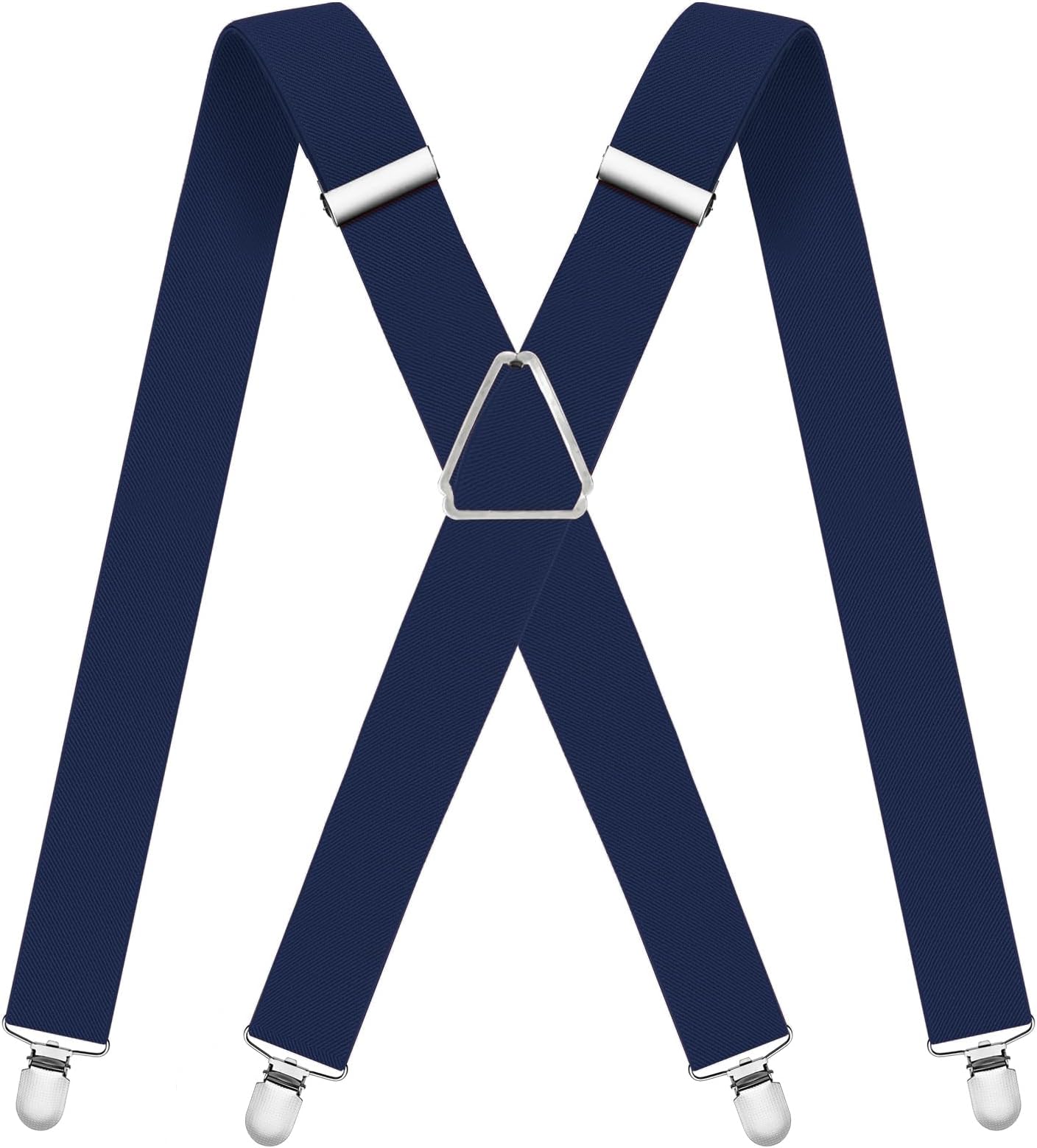 Mens Suspenders Adjustable Braces with 4 Strong Metal Clips Elastic X Back Heavy Duty Suspender for Men and Women