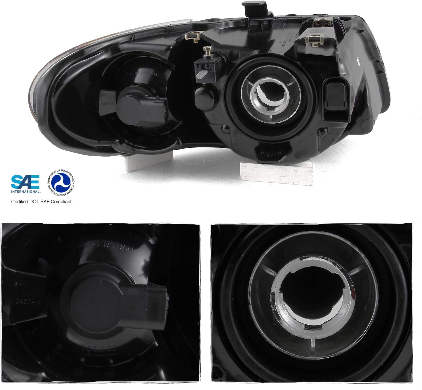 AKKON - For 2005-2007 Chrysler Town & Country OE Style Headlights Housing Crystal Assemblies