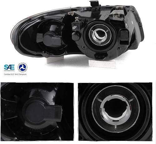 Miniatura 2 de AKKON - Para 2005-2007 Chrysler Town & Country OE Style Faros de carcasa de montaje de cristal