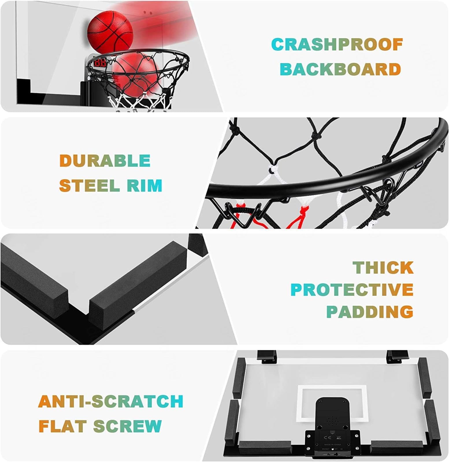 Canasta Baloncesto Exterior De Pie, Puede Aliviar El EstréS FáCil Almacenamiento Mini Basket Electronico, para Jugar En Interiores O Exteriores