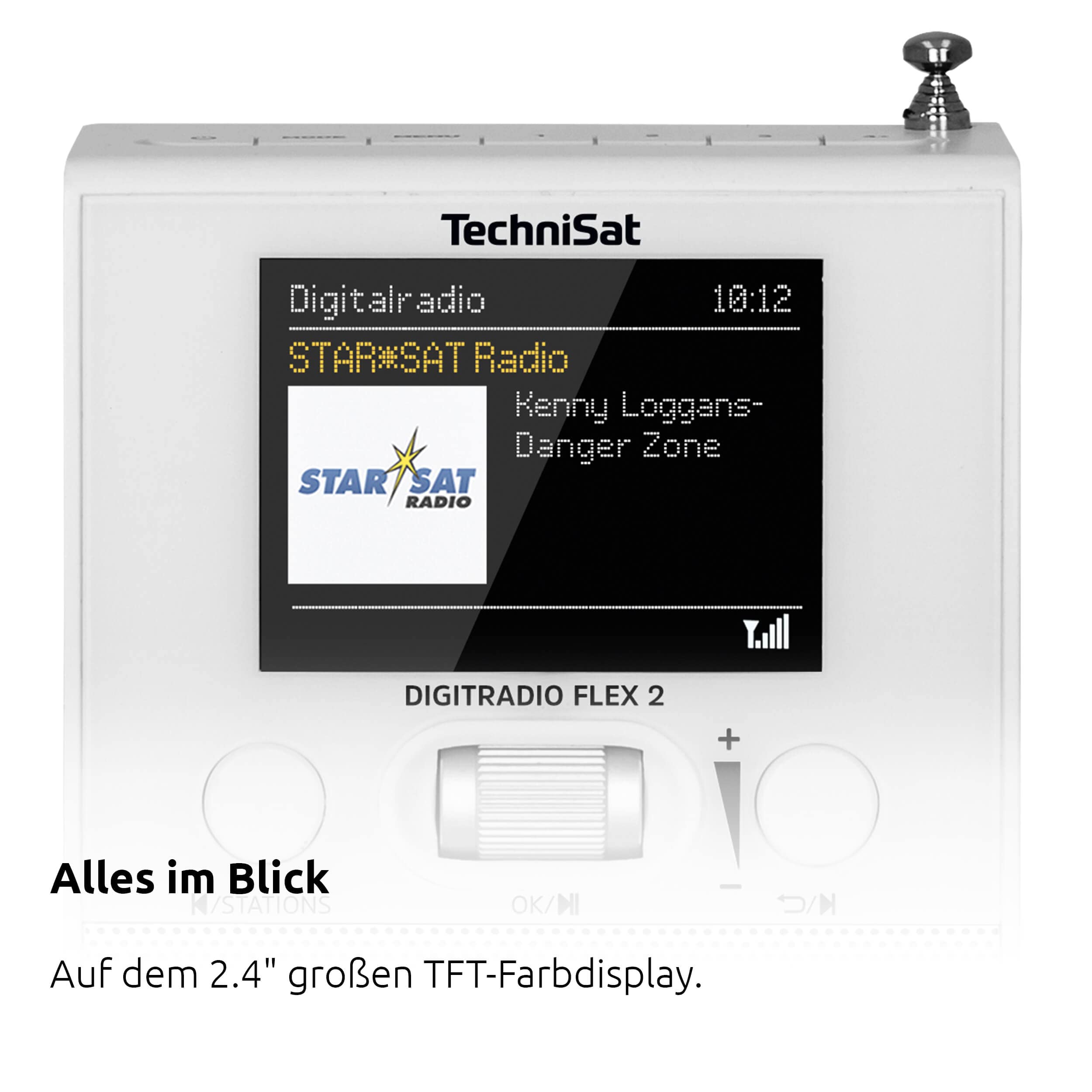 TechniSat DIGITRADIO Flex 2 - DAB Steckdosenradio, DAB+ Radio, UKW, weiß | Audio Eingang, Bluetooth-Audiostreaming, Radiowecker, Favoritenspeicher