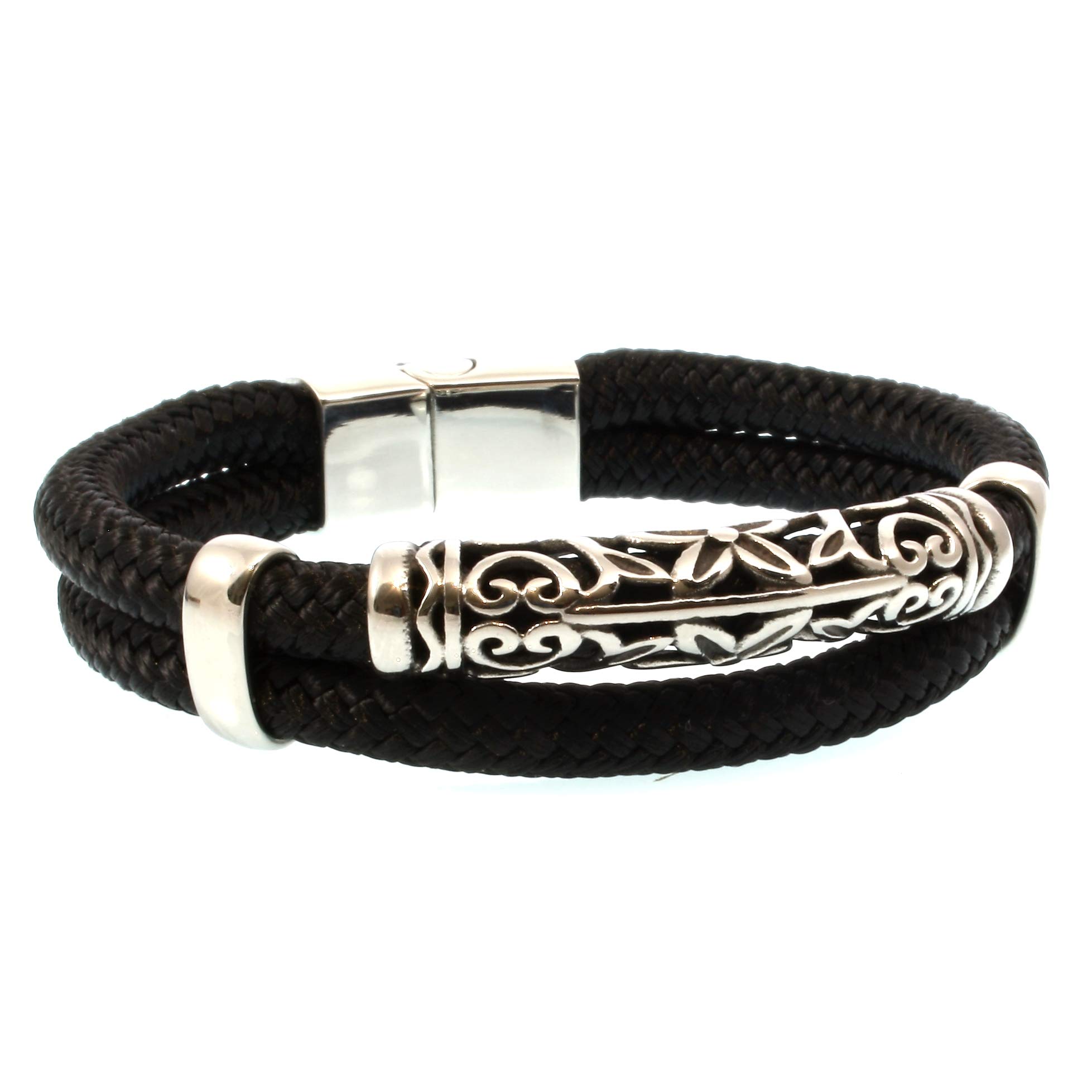 Segeltau-Armband XO ST Schwarz Männer Herren