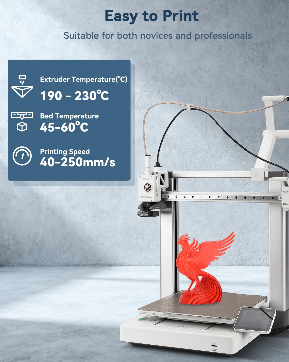 3DHoJor Filament PLA 1,75 mm, filament do drukarki 3D, szpula kartonowa 1 kg (1 kg), dokładność wymiarowa +/- 0,03 mm, opakowanie próżniowe, bez zapachu, bez zatykania, bez łamliwych filamentów,