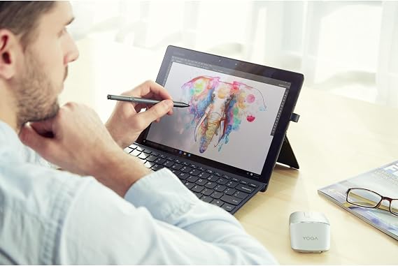 Lenovo Active Pen 2, 4096 Levels of Pressure Sensitivity, Customized Shortcut Buttons, for ThinkPad X1 Tablet Gen 2, Miix 720, 510, 520, Yoga 720, 920, Replacement Tips Included, GX80N07825