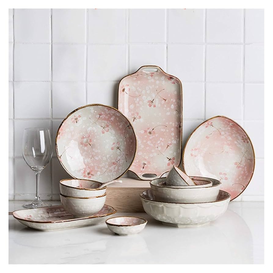 Amazon.com: HHBUO Dinner Plates Exquisite Sakura Ceramic