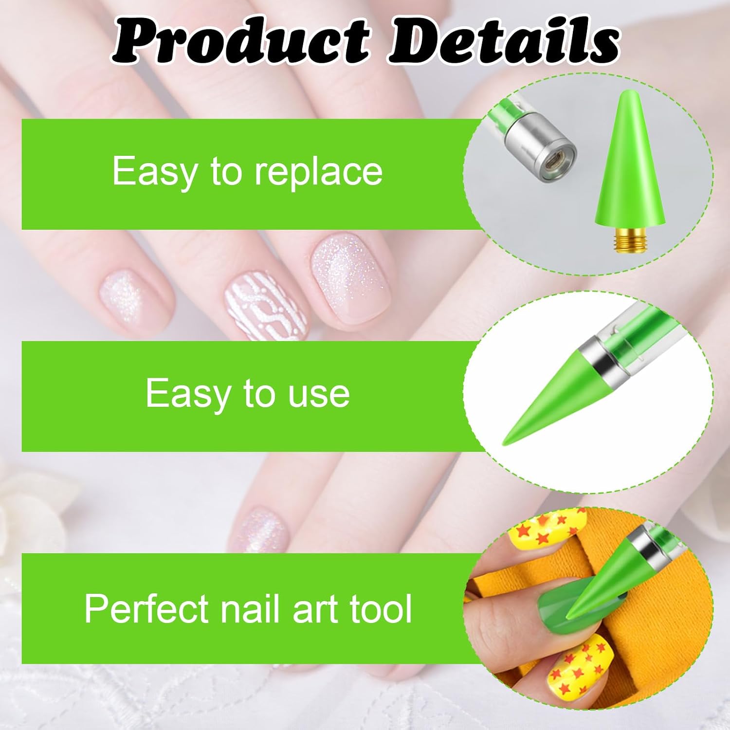 18PCS Wax Replacement Head Tips, Wax Pencil Tips image 4