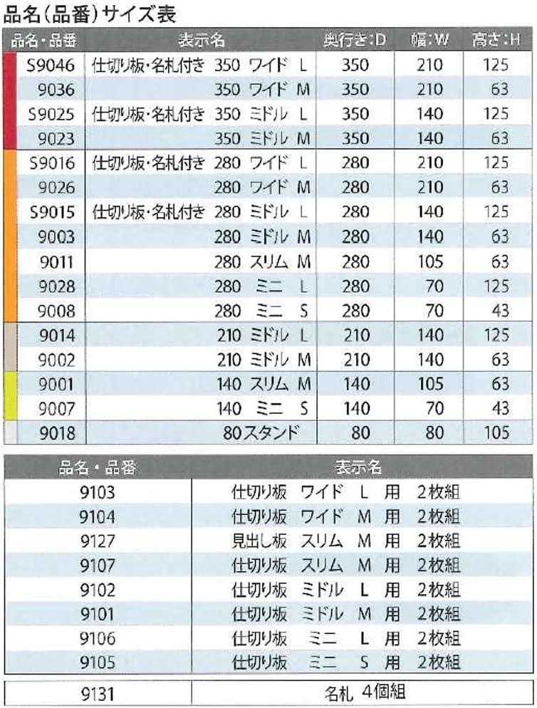 LIKE-IT S9015 Storage Box, Storage Case, Retort Food Storage, Retort Curry, Small Storage, Brix, 280 Middle, Large, Dividers and Name Tags, Approx. 5.5 x Depth 11.0 x Height 4.9 inches (14 x 28 x 12.5