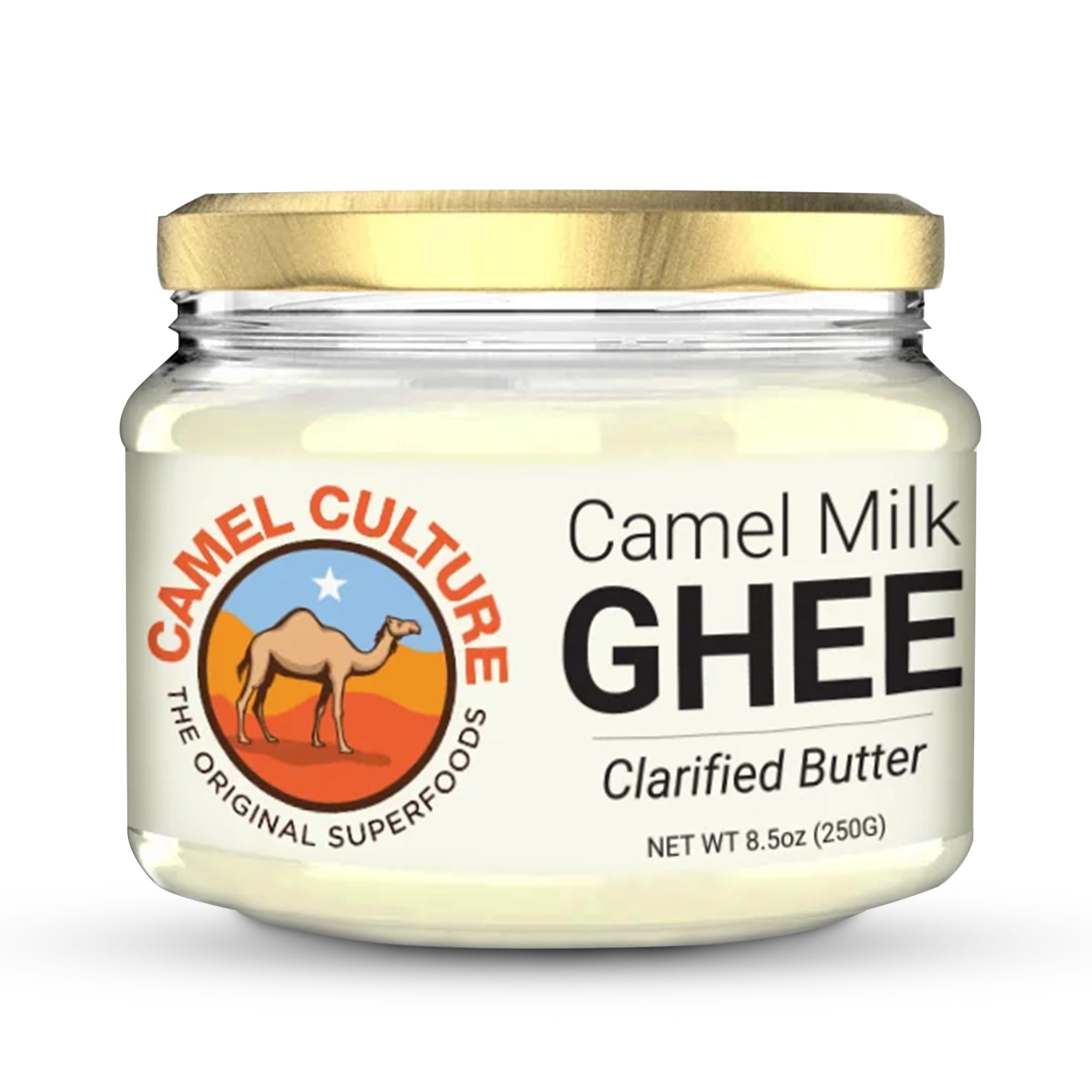 Camel Culture Grassfed Camel Milk Ghee w/Immune Boosting Protein – Rich Buttery Flavour, Low-Lactose, 8.5 oz Delicious Clarified Butter for Cooking, & Baking
