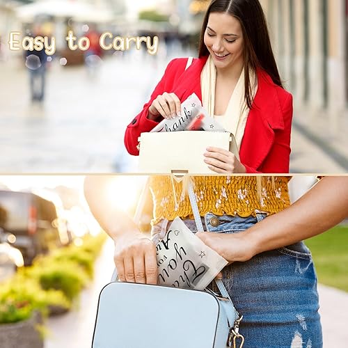 Miniatura 6 de Sweetude 100 bolsas de maquillaje inspiradoras a granel, regalos a granel You Are Braver Awesome Eva, bolsas de maquillaje cosméticos con