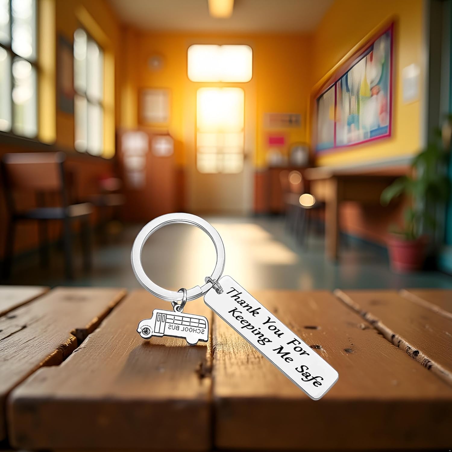 Bus Driver Appreciation Gifts Keychain-Thank You for Keeping Me Safe,Bus Driver Gifts for Retirement for Men Women Women's Novelty Keychains Accessories - Image 5