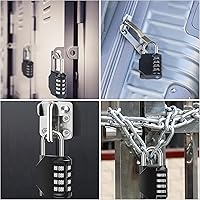 Vista 7 de Candados de combinación impermeables de 4 dígitos con código de combinación, cerradura de combinación de aleación de zinc para puerta, cajas