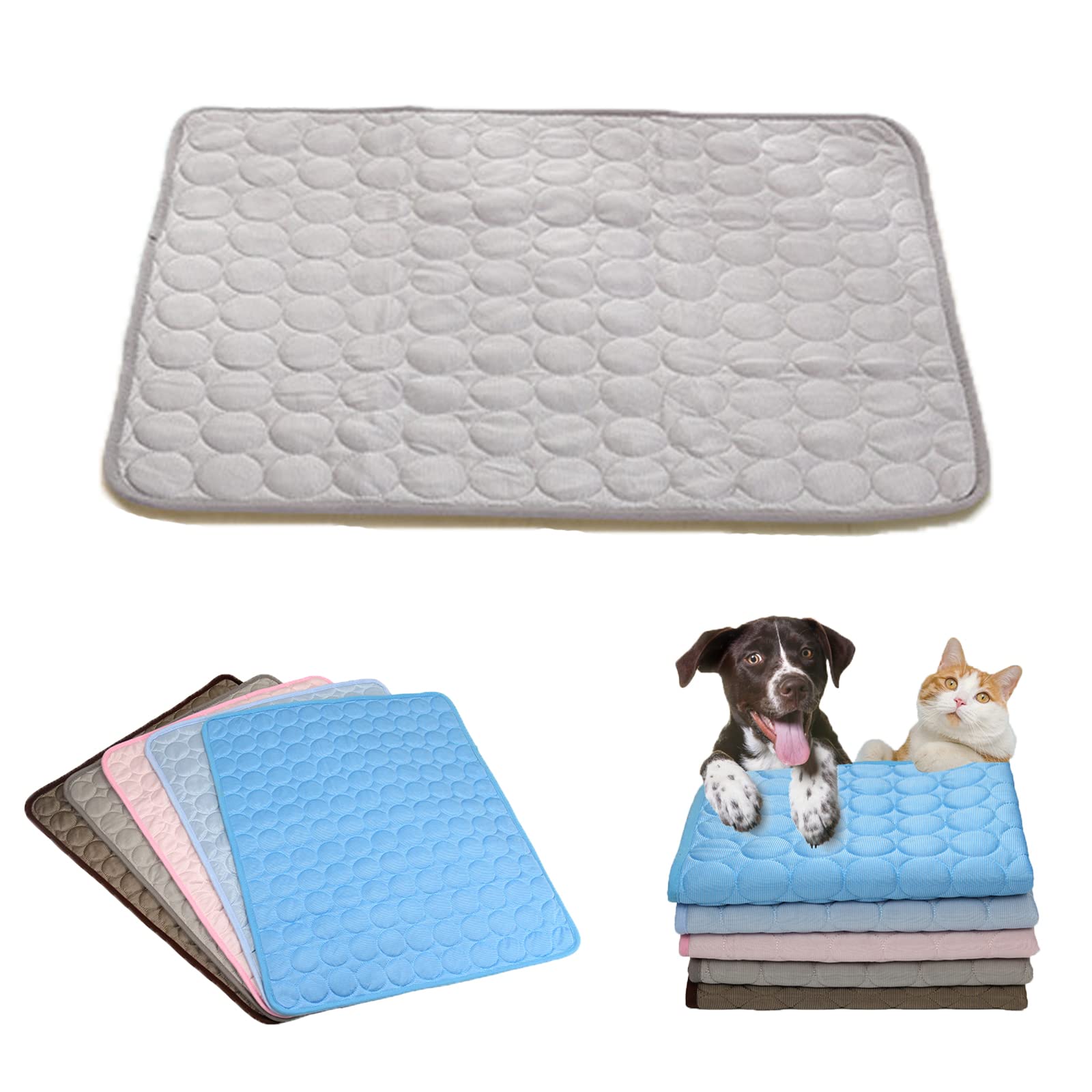 Dog Cooling Mat Summer Cat Dog Self Cooling Pad Washable Portable Pet Cooling Sleeping Bed Comfortable Ice Silk