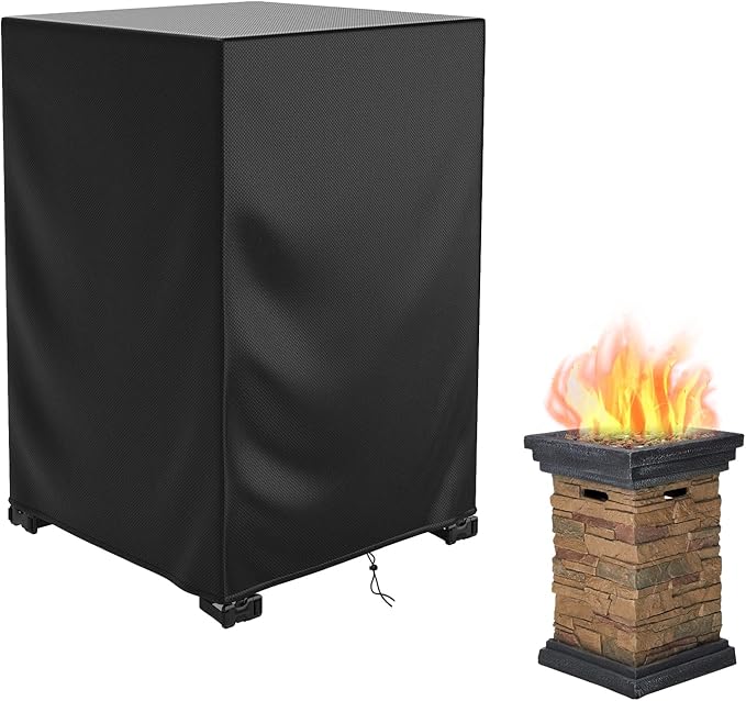 Fire Pit Cover Square Waterproof, 21.6"L x 21.6"W x 35.4"H