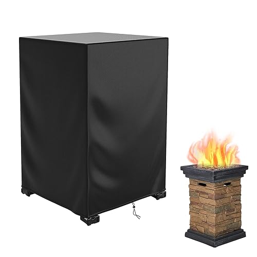 Fire Pit Cover Square Waterproof, 21.6"L x 21.6"W x 35.4"H