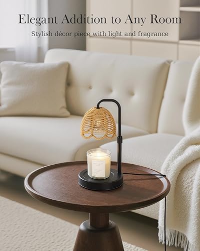 Miniatura 8 de Nacial Lámpara calentadora de velas con temporizador regulable, lámpara calentadora de velas eléctrica bohemia, lámpara calentadora de cera para